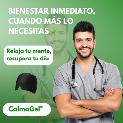 “Alivio inmediato para migrañas y estrés - CalmaGel”
