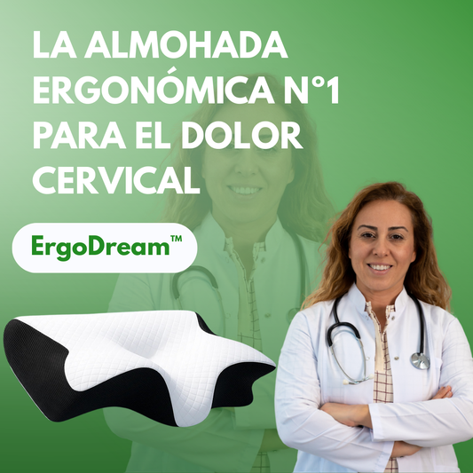 Almohada ergonómica ErgoDream™: Alivio inmediato✅